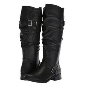 White Mountain Black Riding Boots Brand New